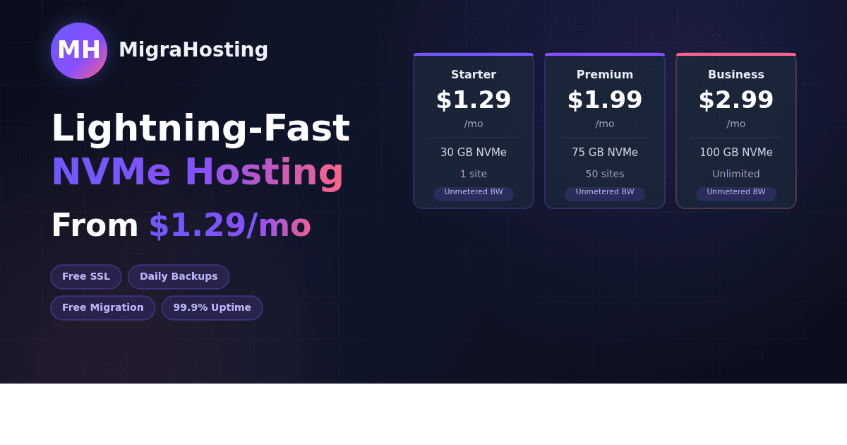 MigraHosting screenshot 1