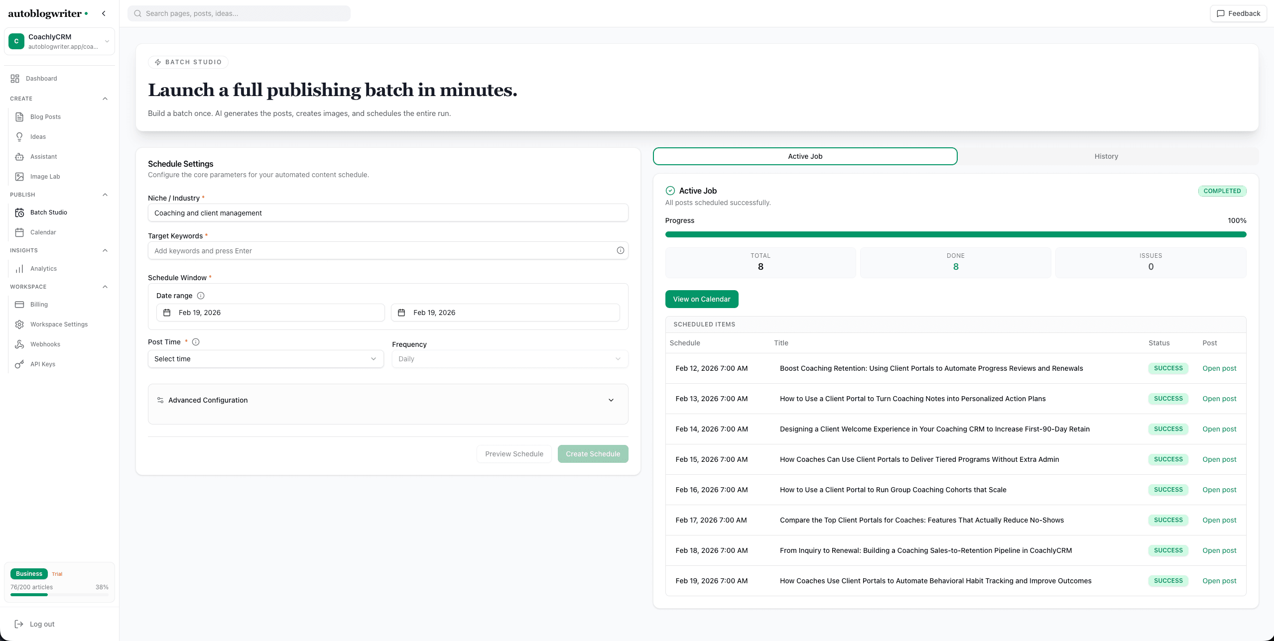 Autoblogwriter screenshot 2