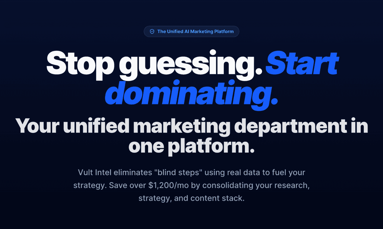 Vult Intel | Marketing Platform screenshot 1
