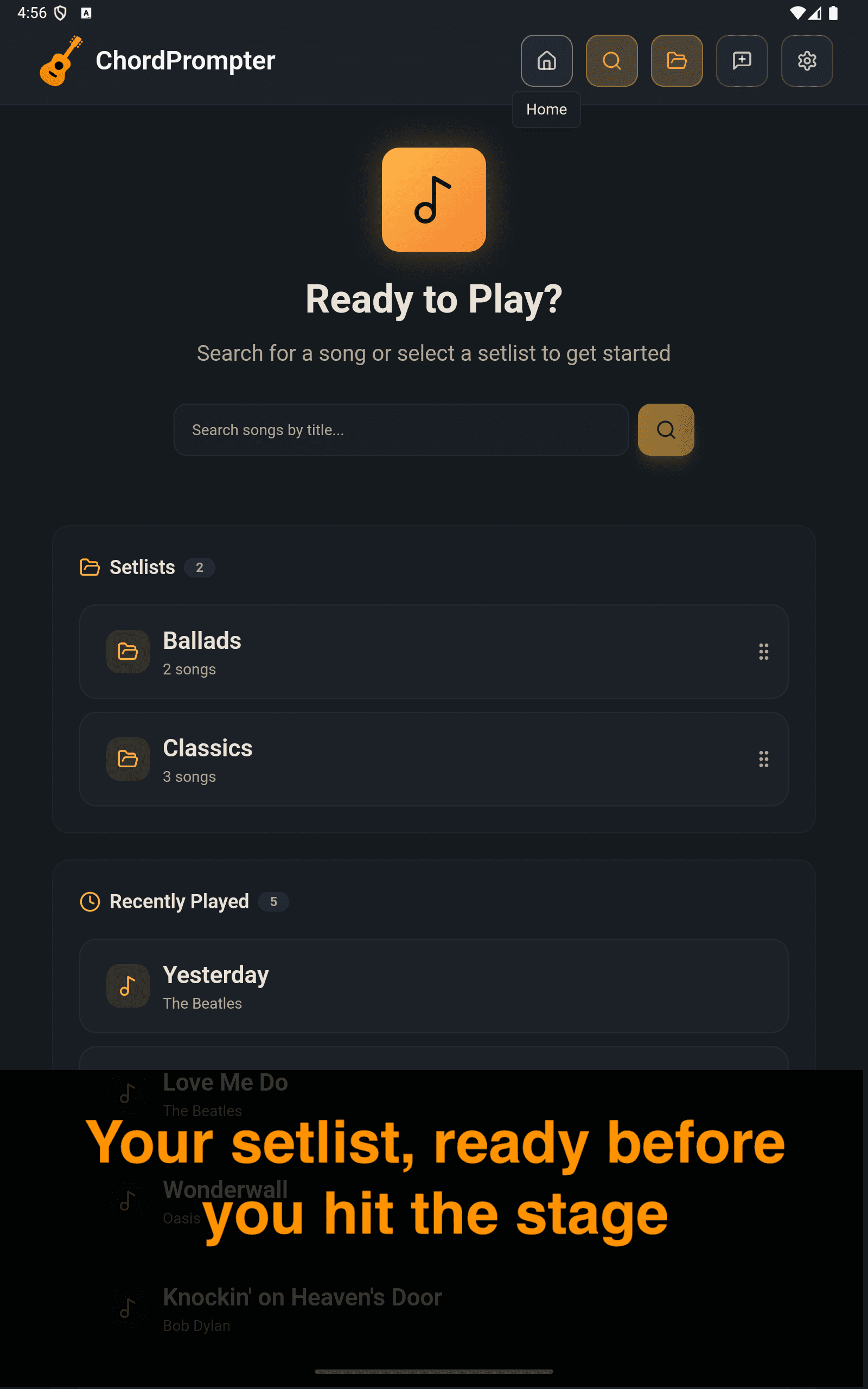 ChordPrompter screenshot 2
