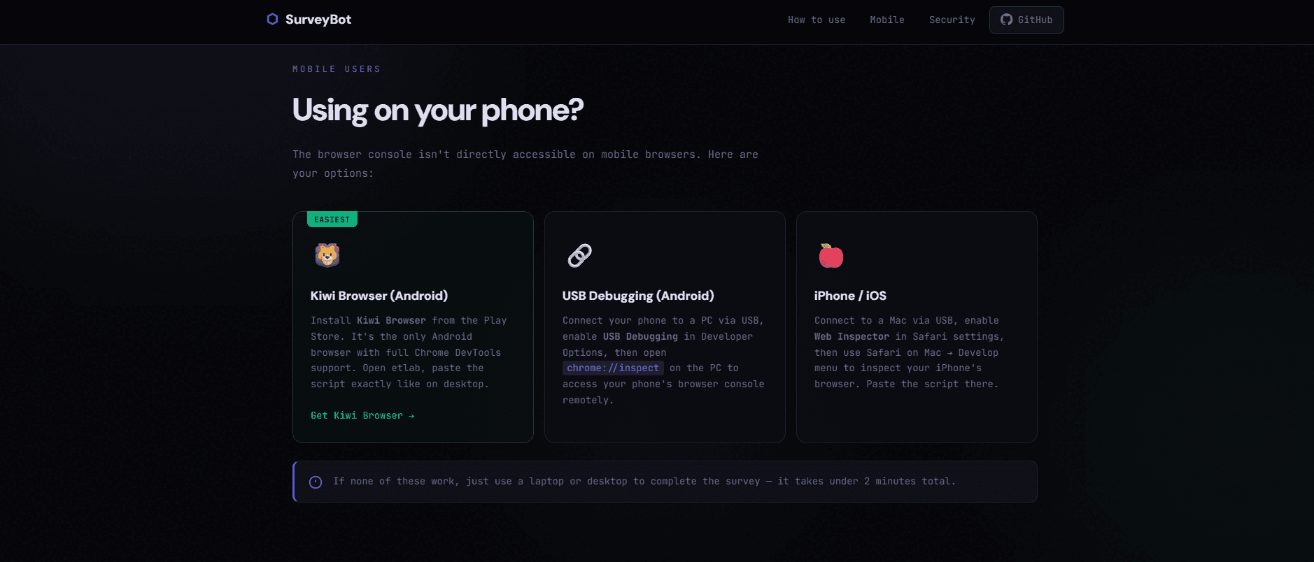 SurveyBot screenshot 4