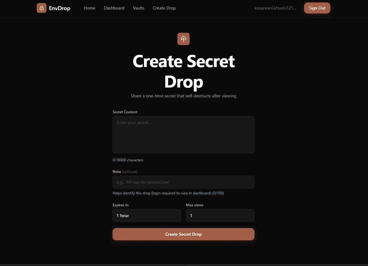 EnvDrop screenshot 2