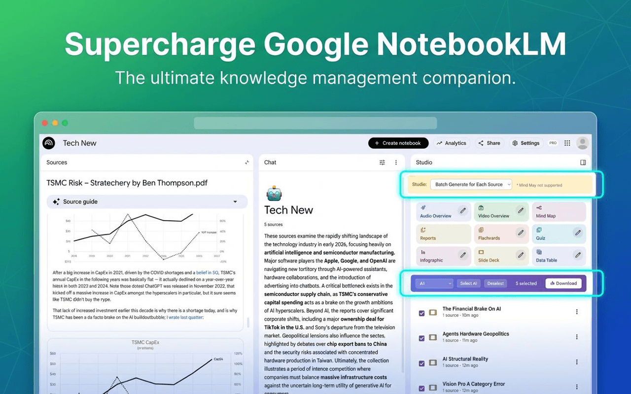 NoteKitLM: Supercharge Your NotebookLM screenshot 1