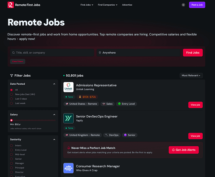 Remote First Jobs screenshot 2