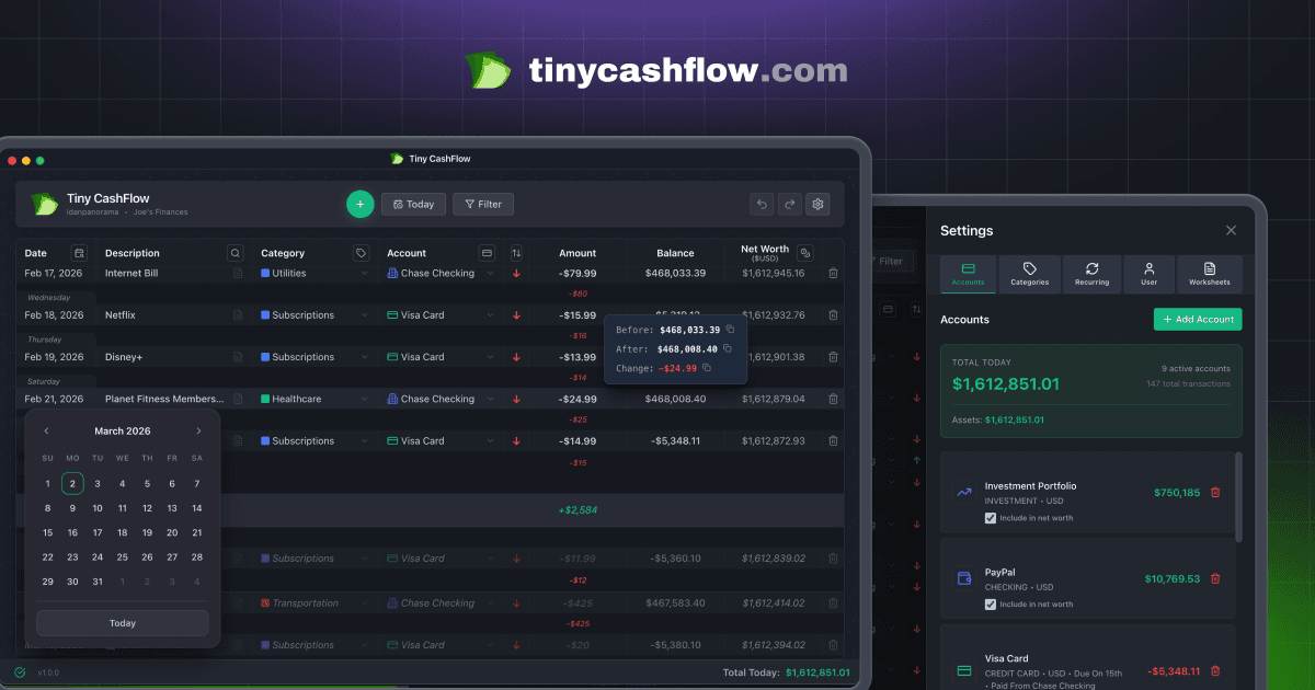 TinyCashflow screenshot 2