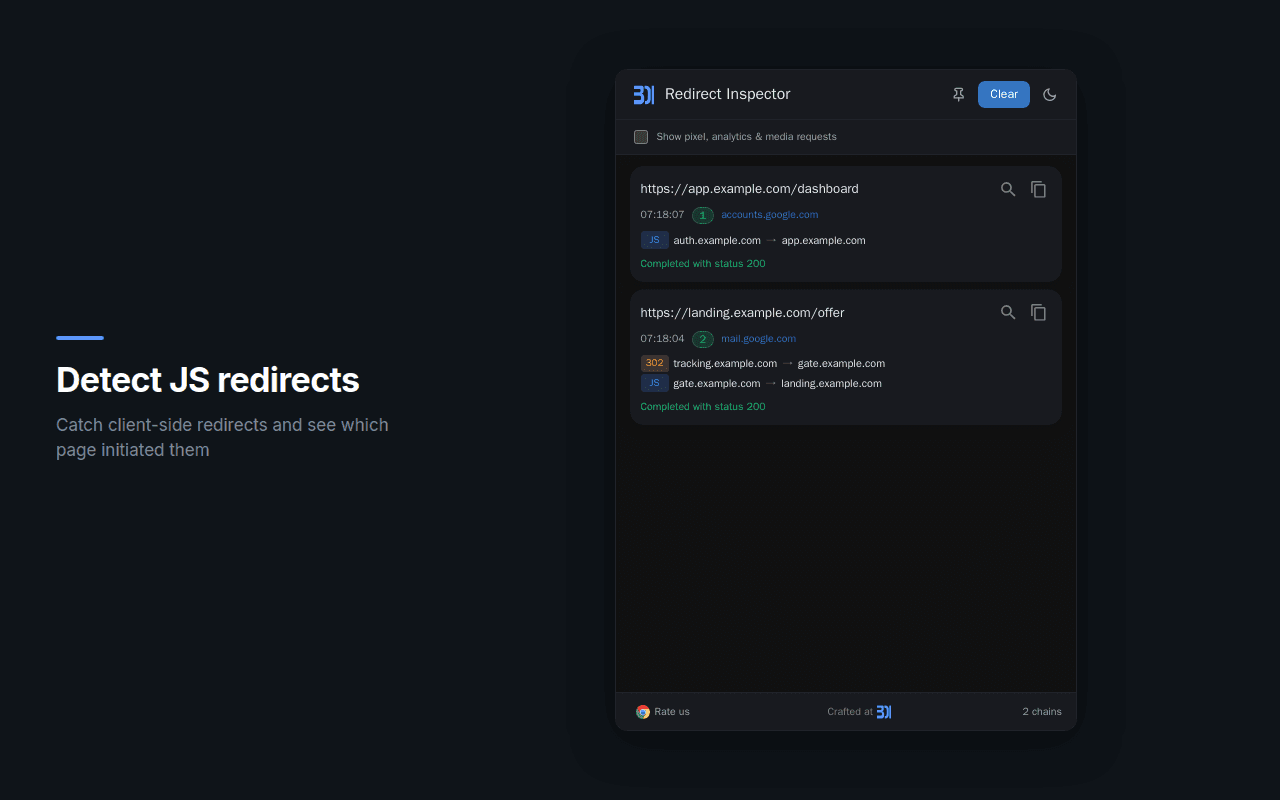 Redirect Inspector screenshot 2