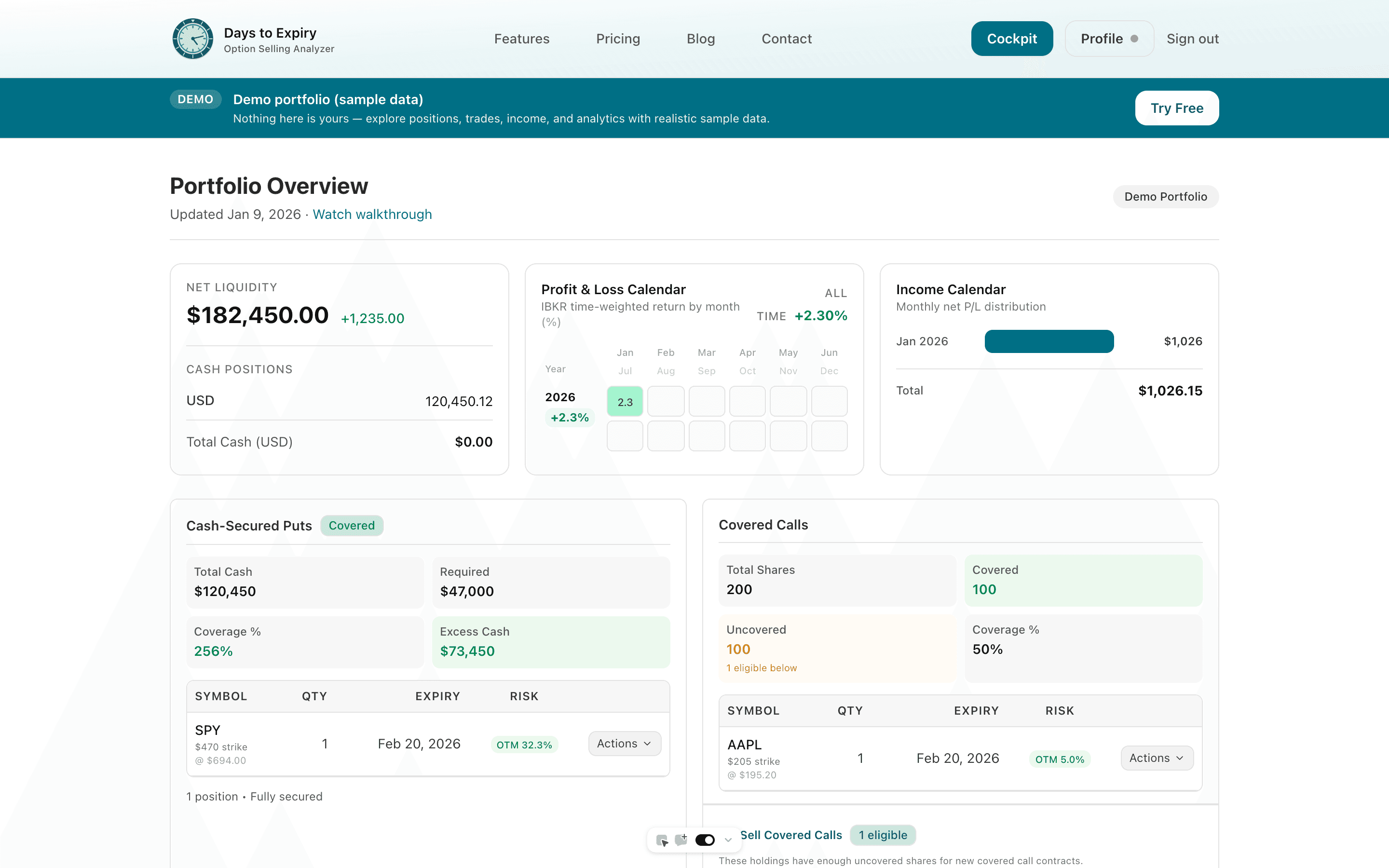 Days to Expiry — Option Selling Analyzer screenshot 4