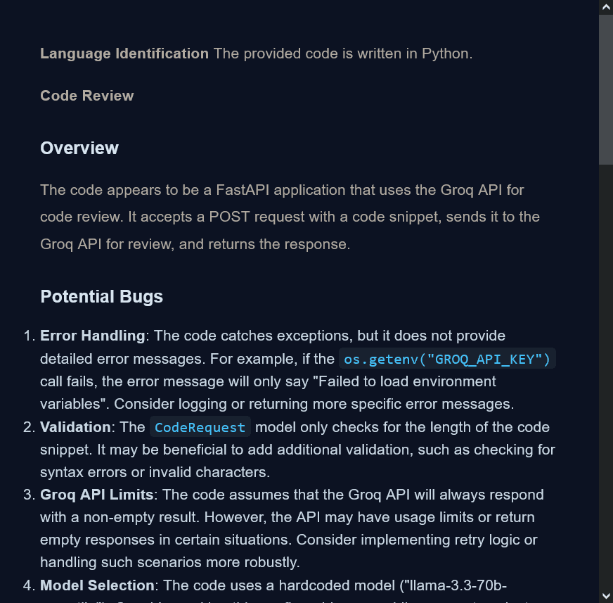 CODE_REVIEWER screenshot 2