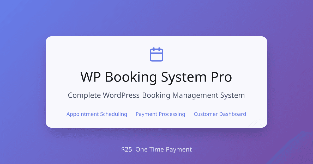 WP Booking System Pro screenshot 2