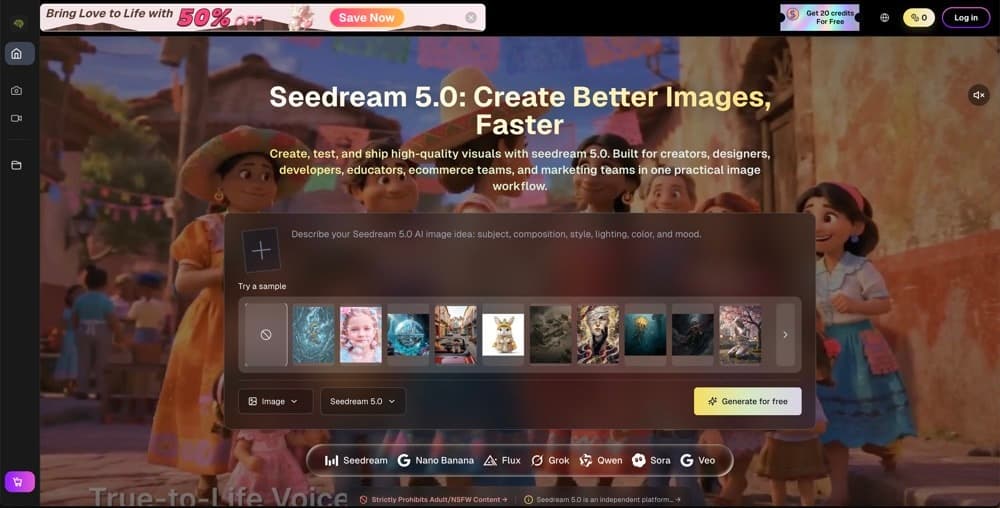 Seedream 5.0 screenshot 1