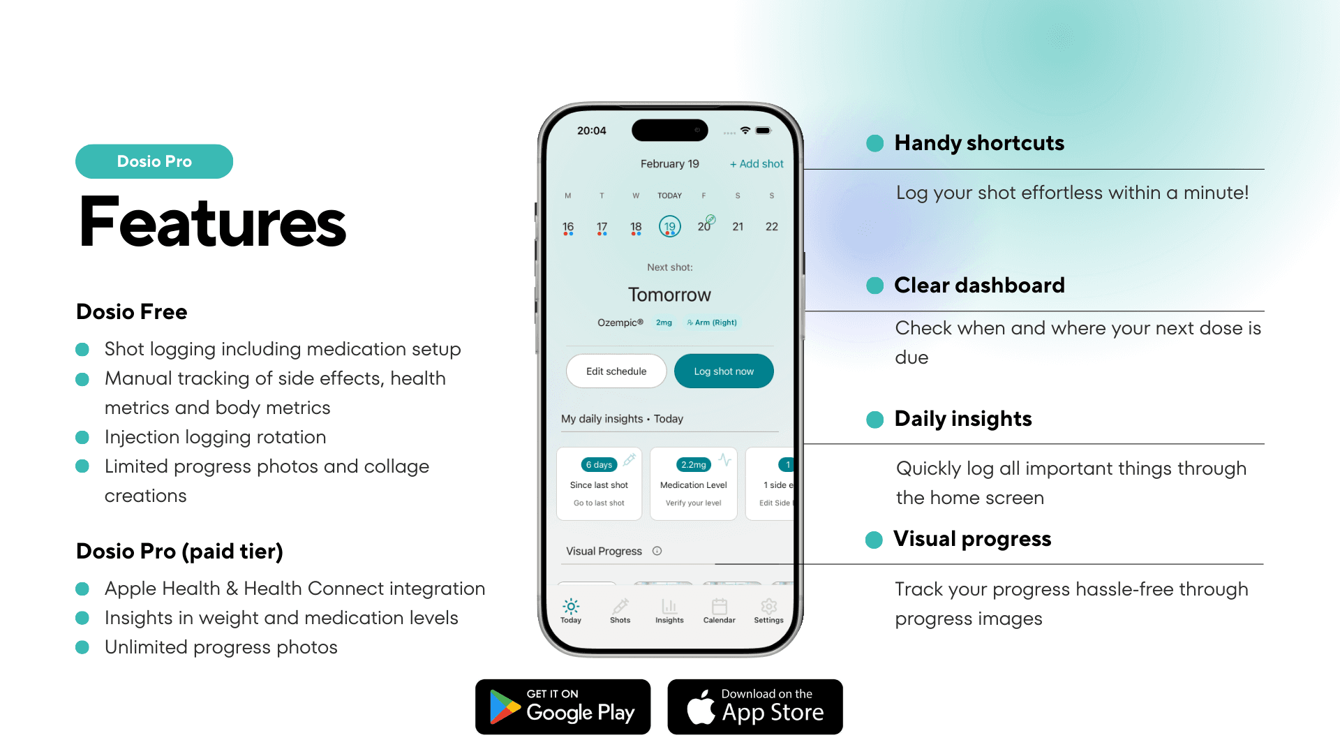 Dosio - GLP-1 shot tracker screenshot 2