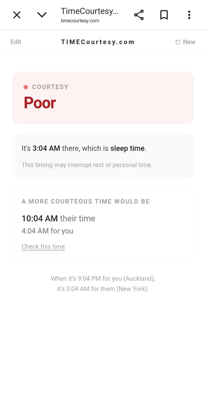 TimeCourtesy.com screenshot 3