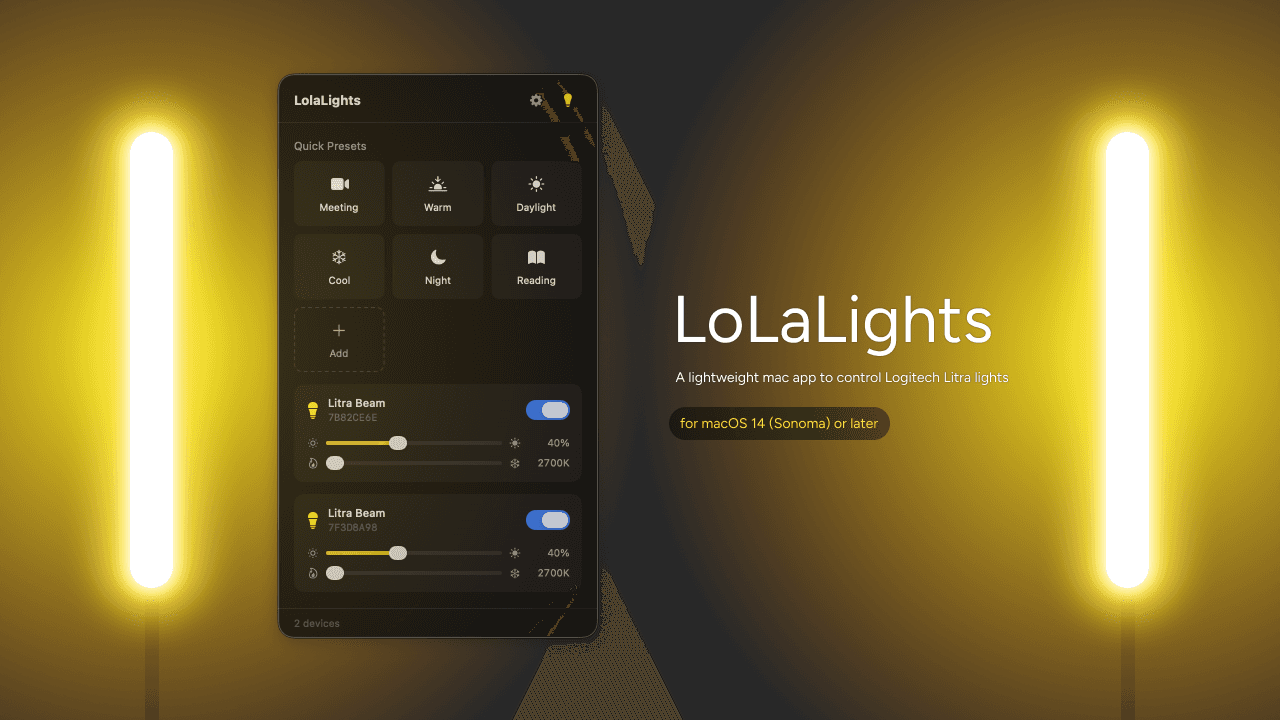 LoLaLights for Logitech Litra screenshot 1