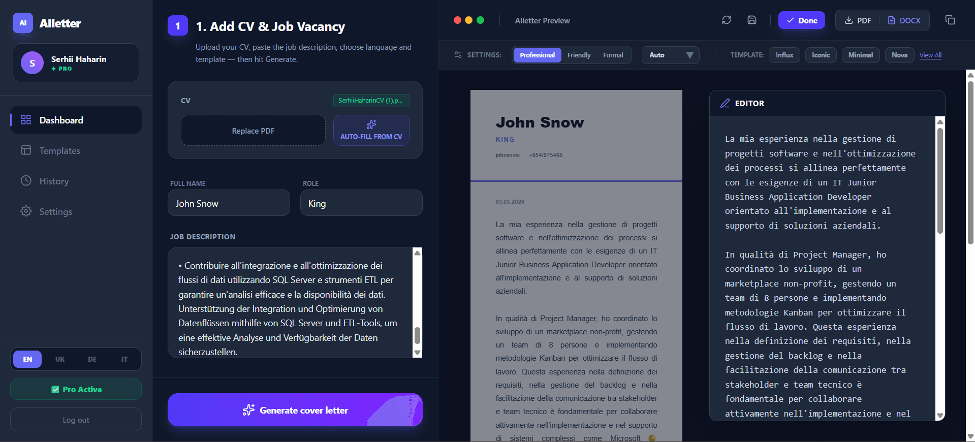 AiLetter screenshot 2