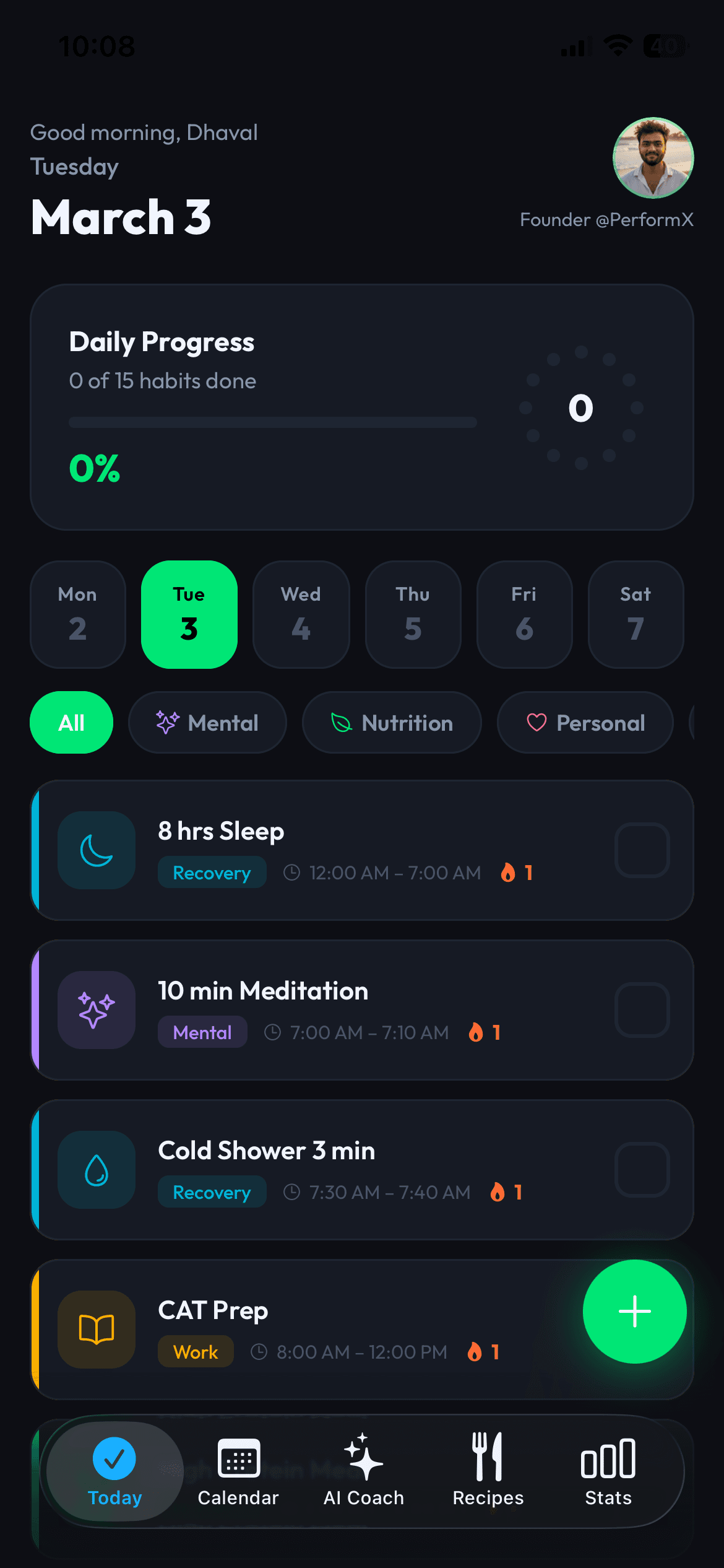 PerformX screenshot 1