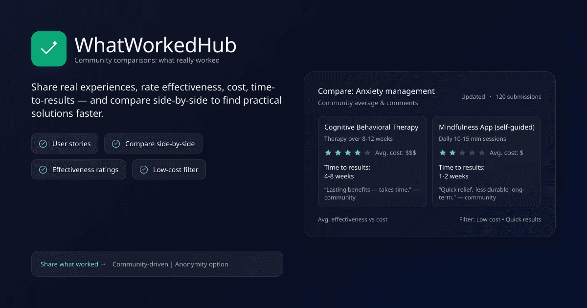 WhatWorkedHub screenshot 1