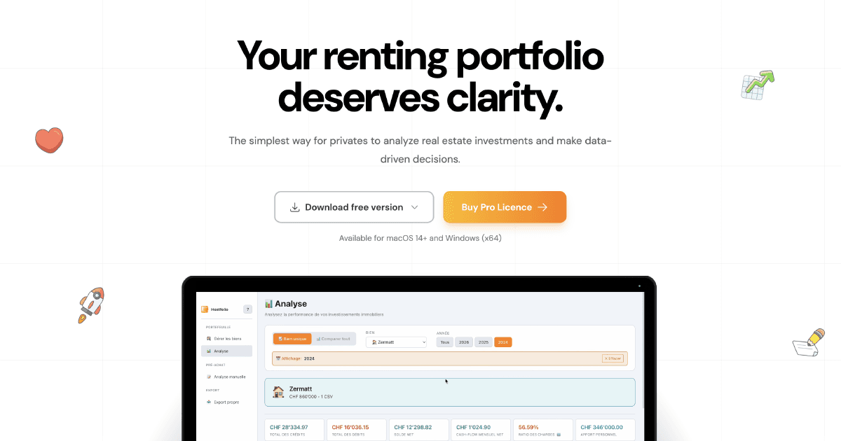 Hostfolio screenshot 1