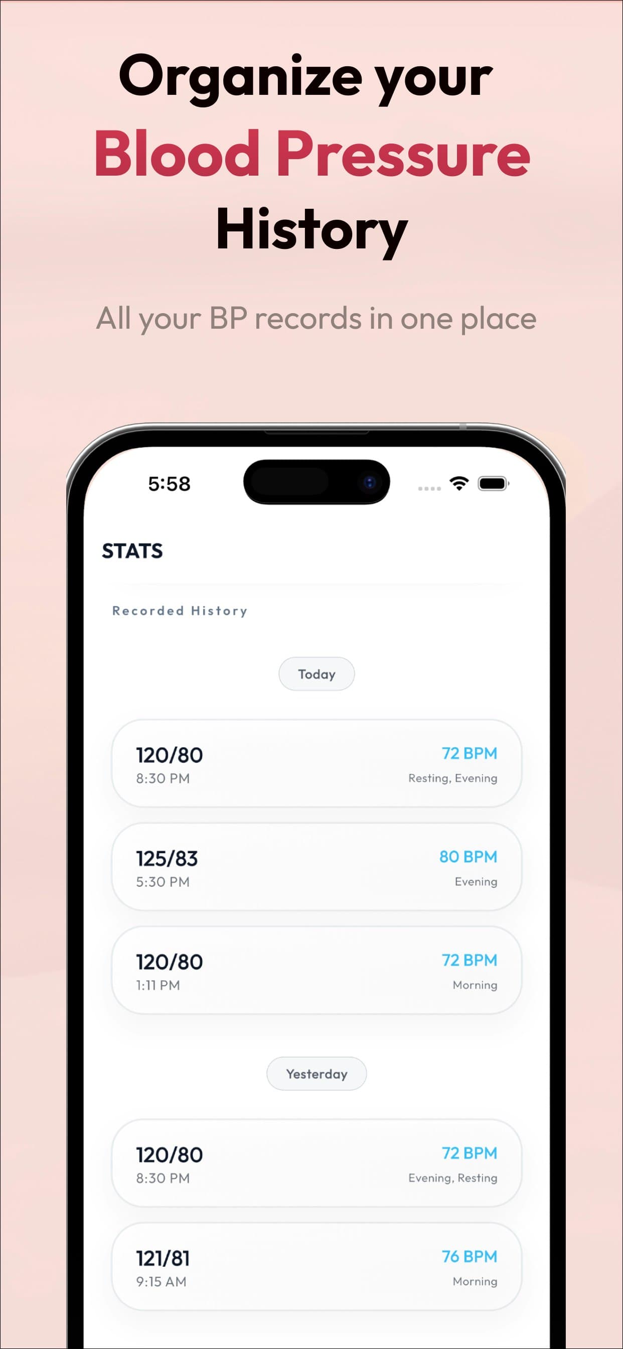 BP Diary screenshot 2