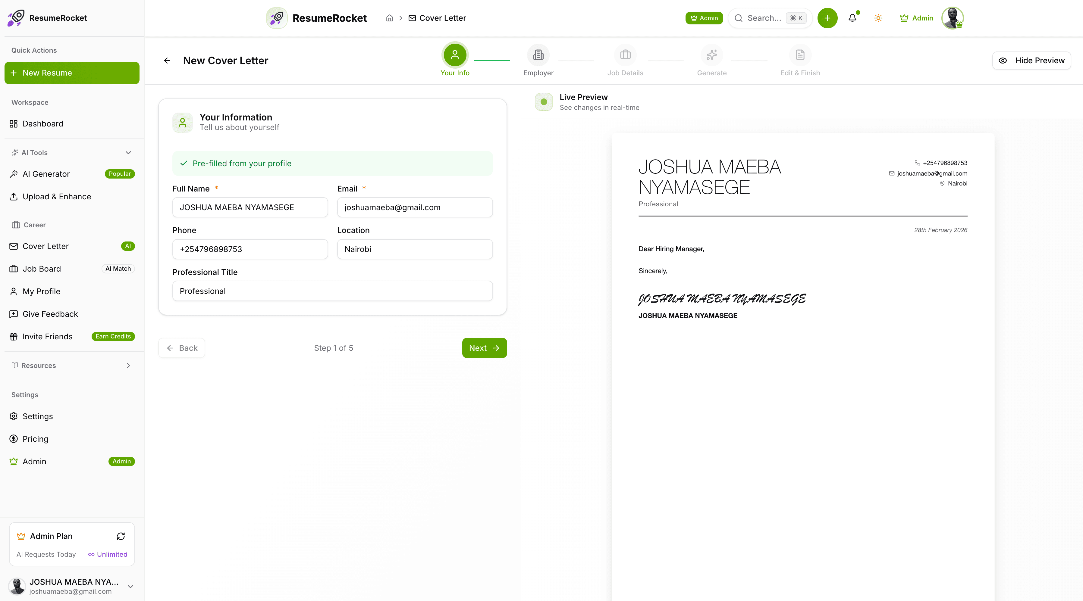 ResumeRocket screenshot 9