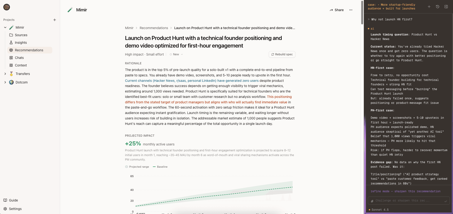 Mimir - Cursor for Product managers screenshot 2