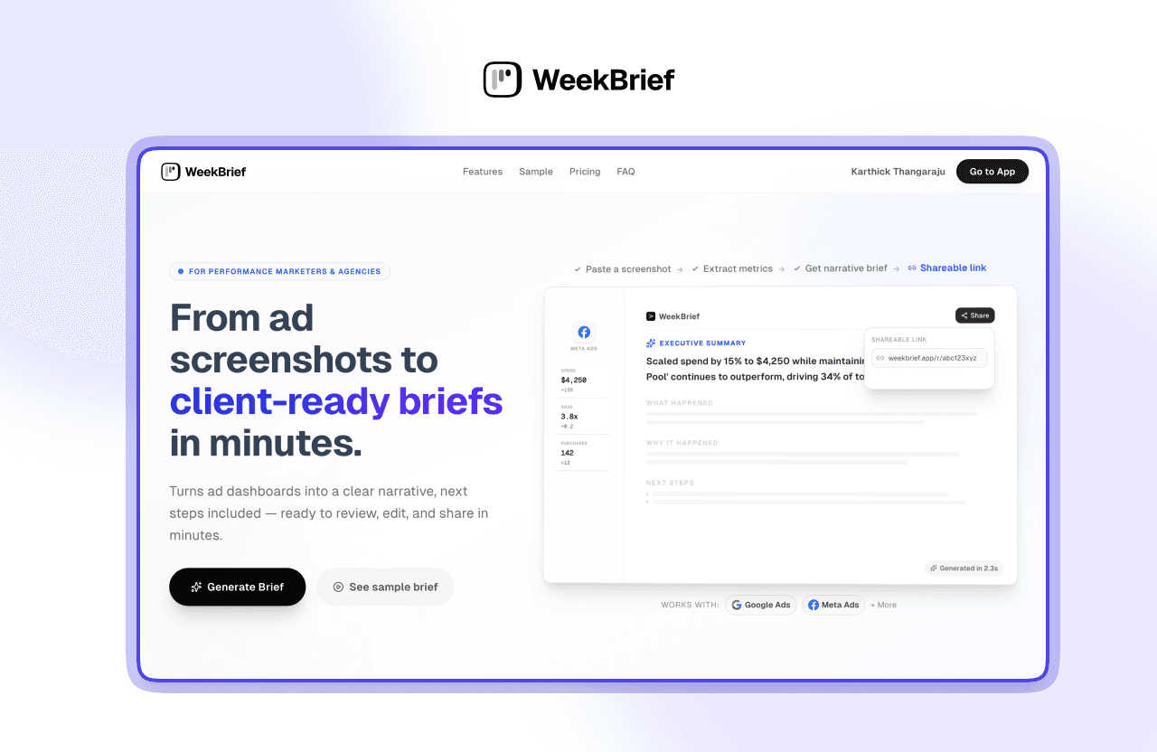 WeekBrief screenshot 4