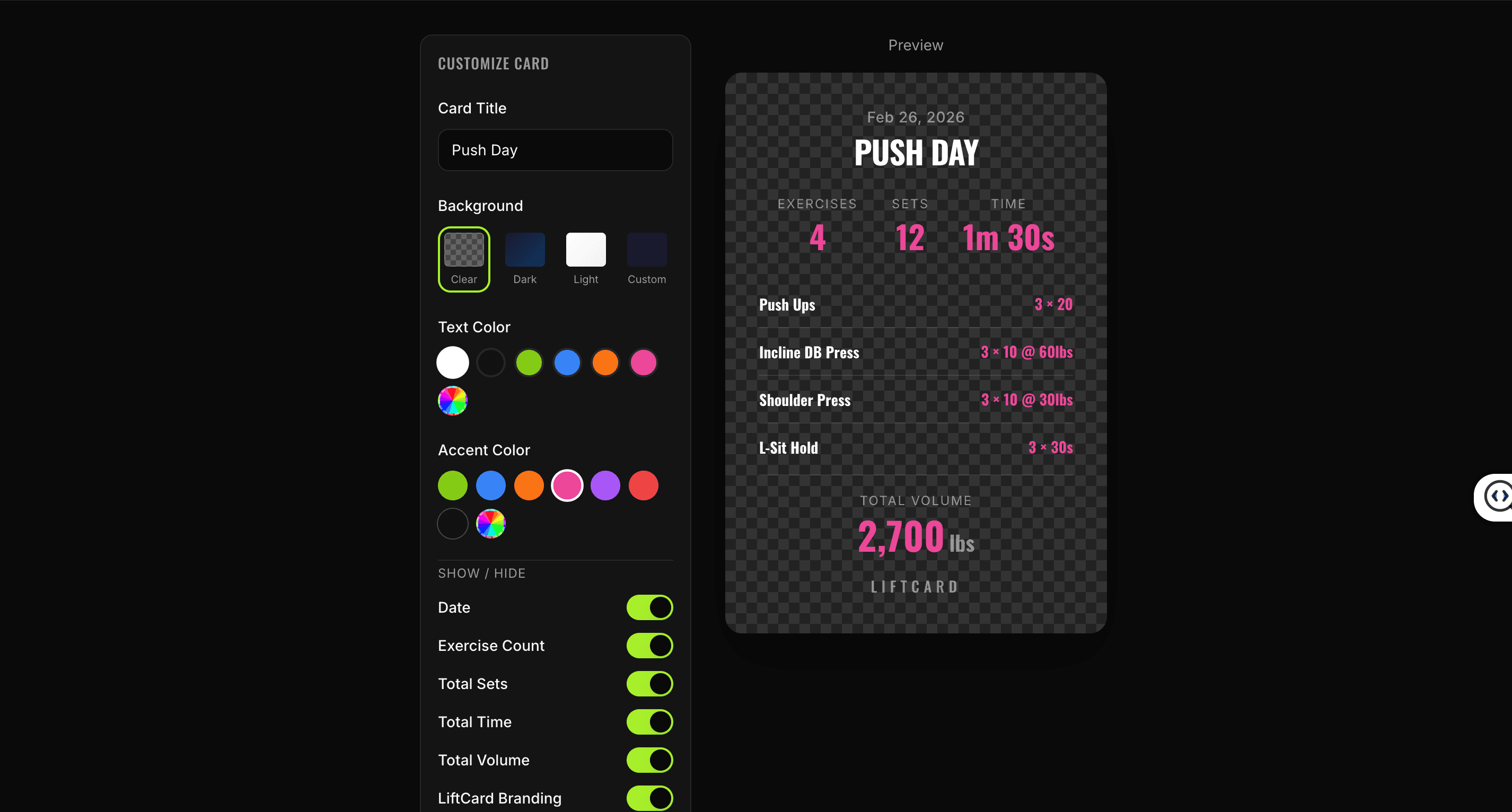 LiftCard screenshot 3