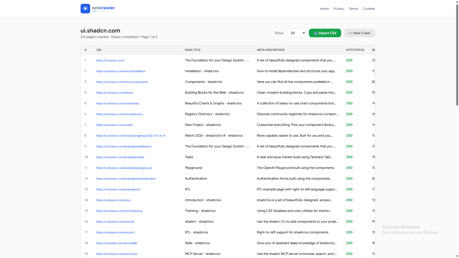 webcrawler.buzz screenshot 3