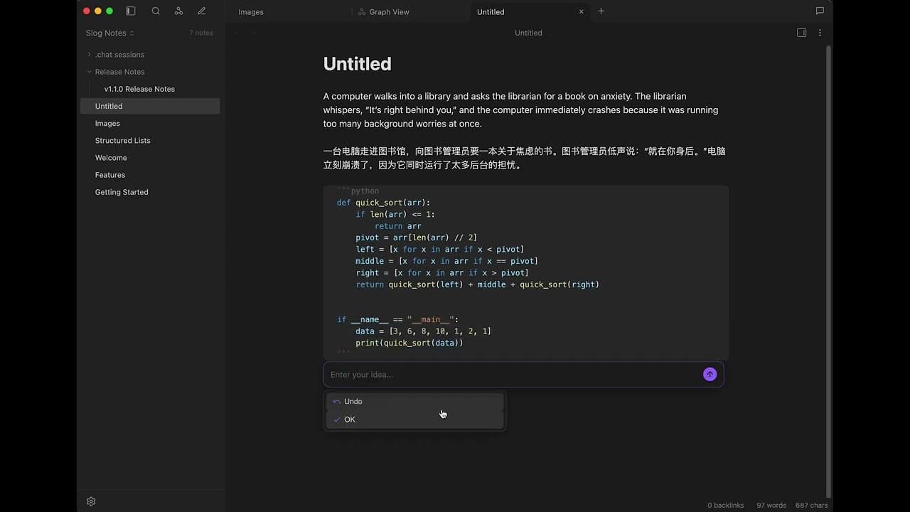 Slog Notes screenshot 1