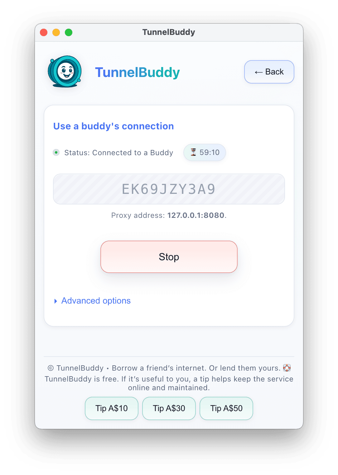 TunnelBuddy screenshot 2