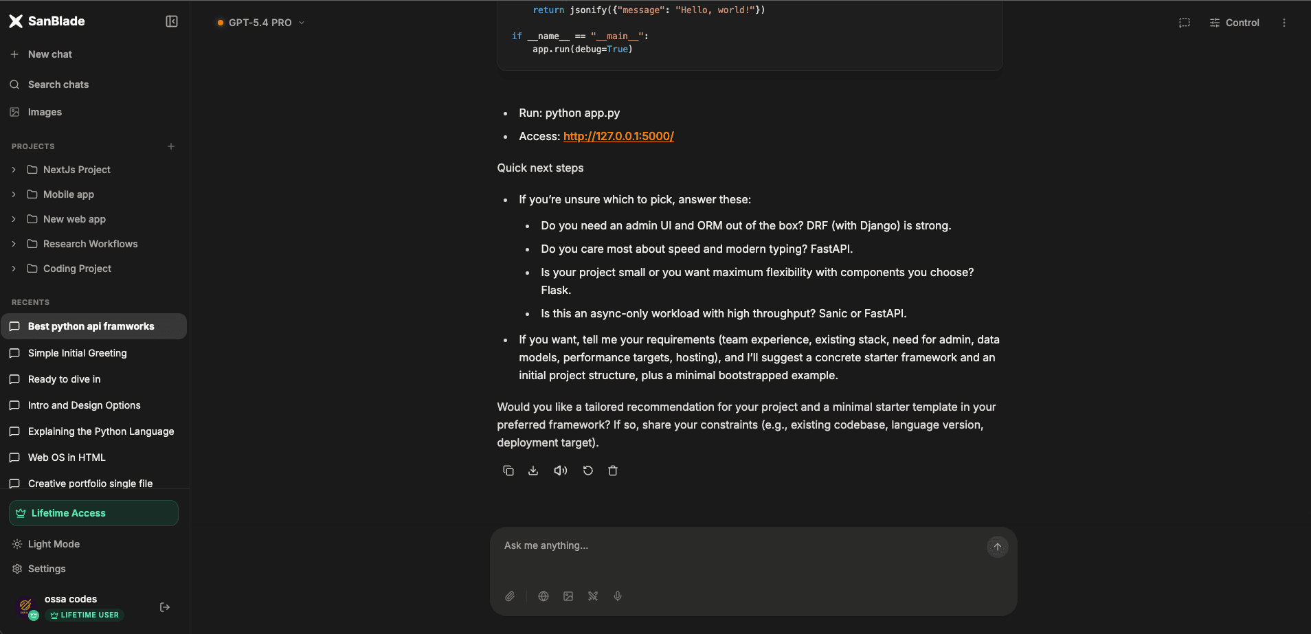 SanBlade – The AI Workspace screenshot 3