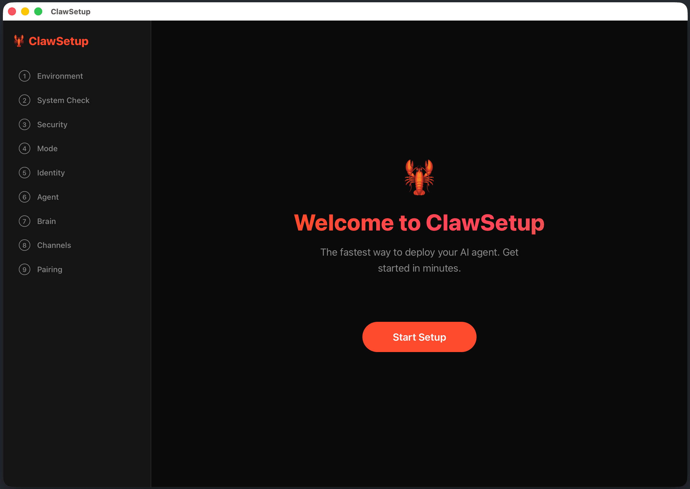 ClawSetup screenshot 2