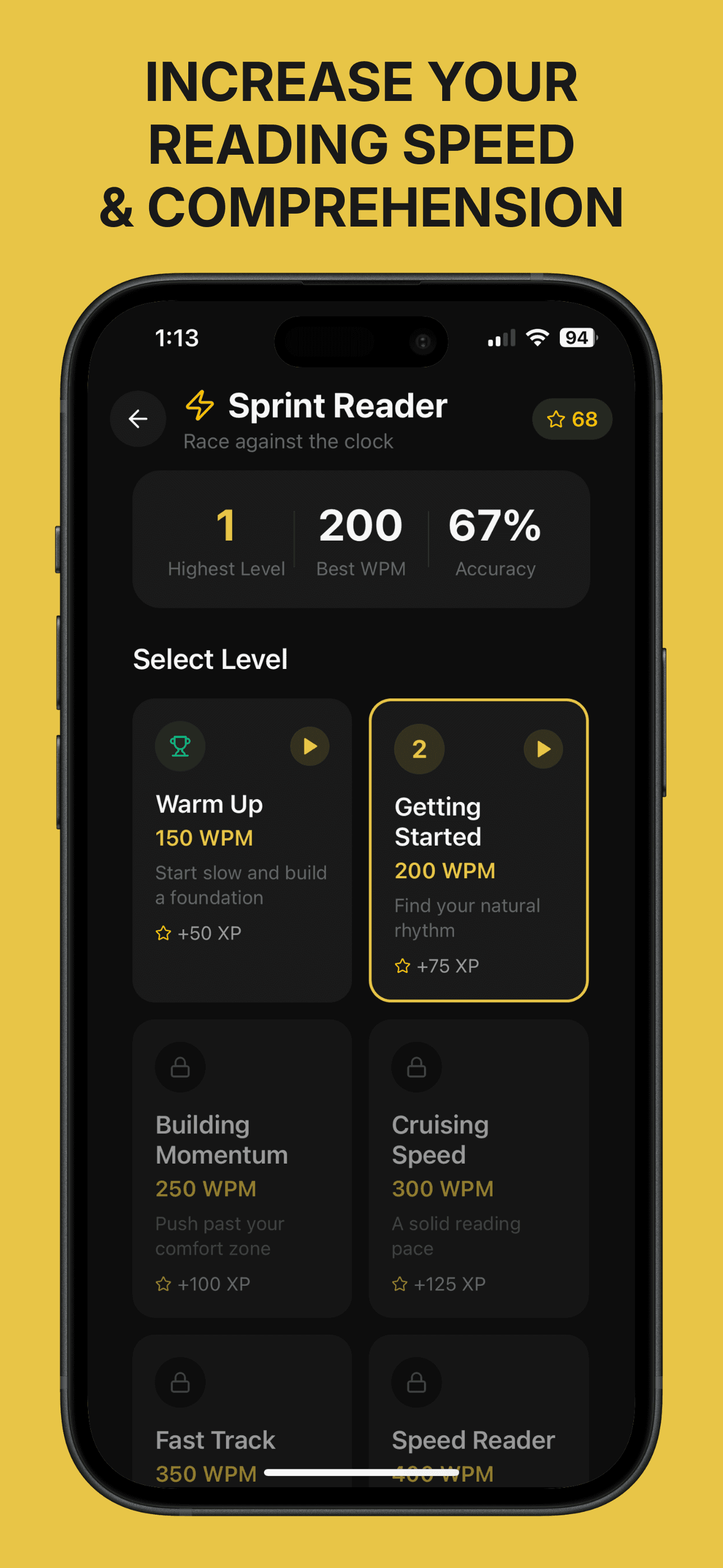 Train yourself to read 3x faster on iOS screenshot 3