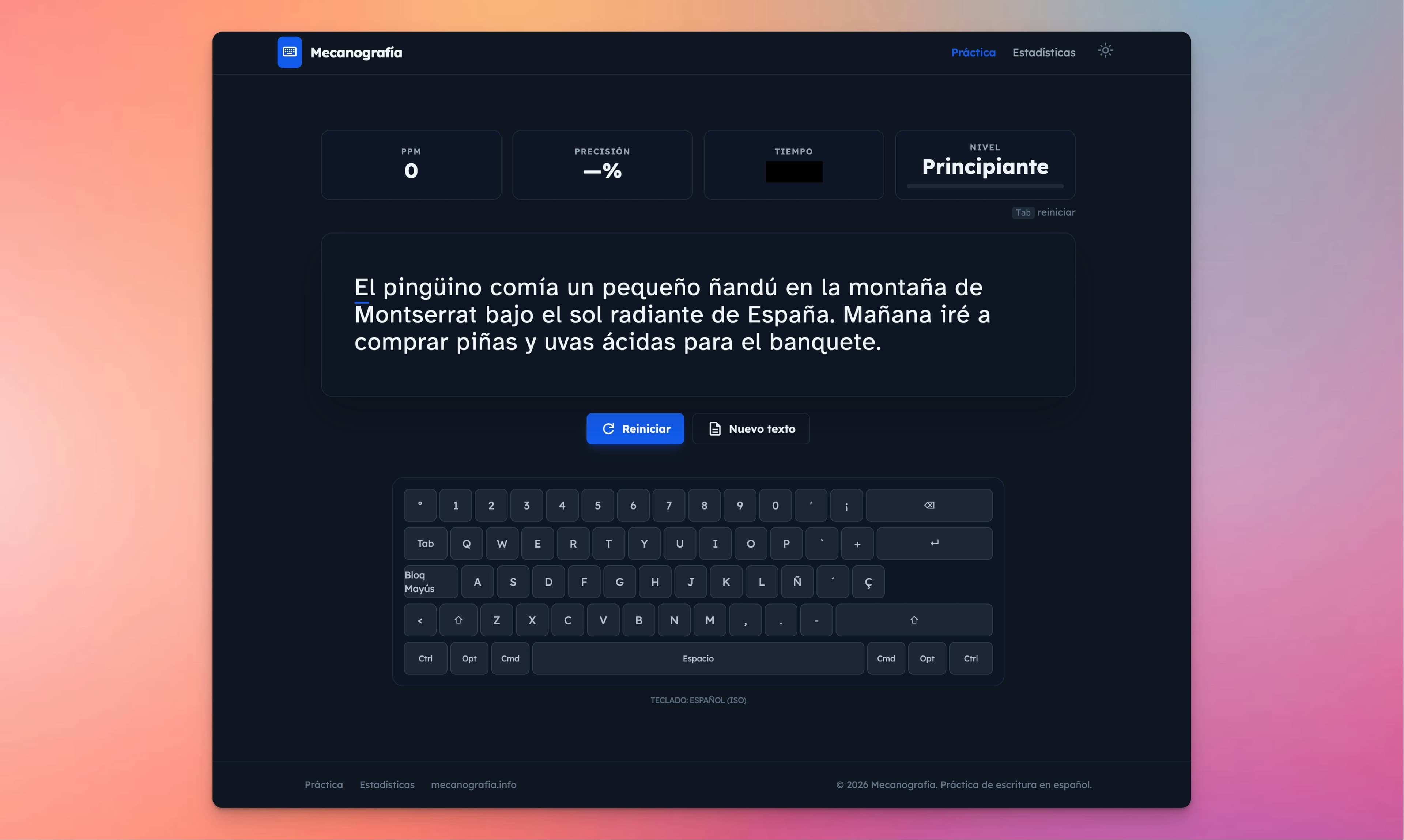 Mecanografia App screenshot 3