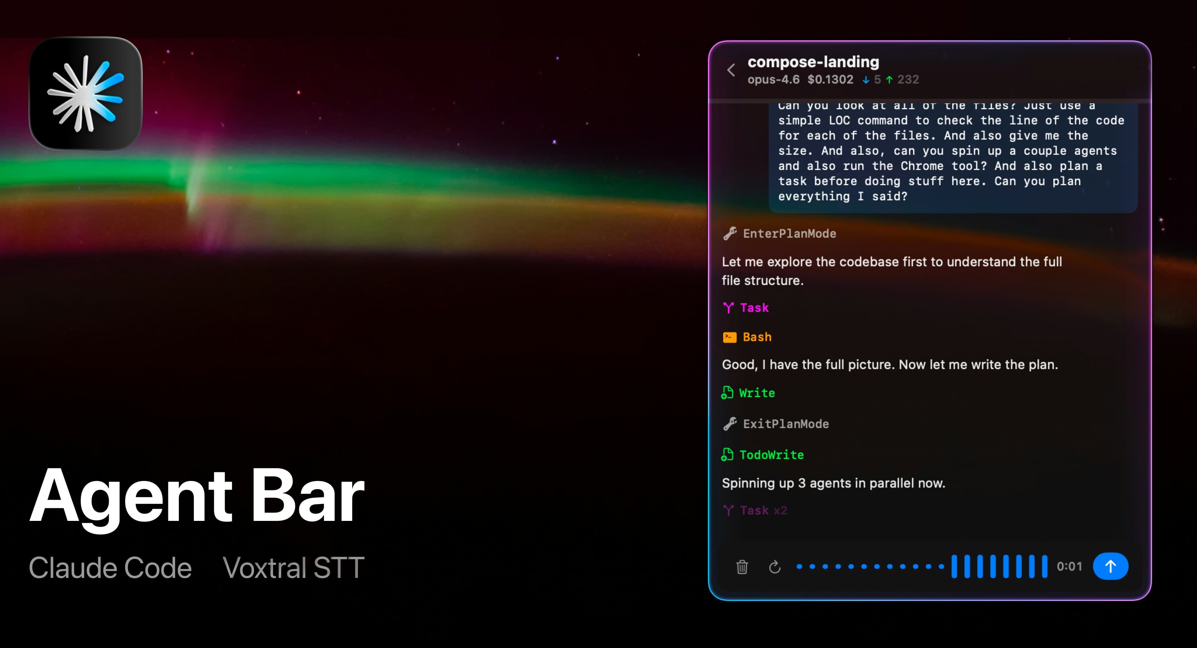 Agent Bar screenshot 1