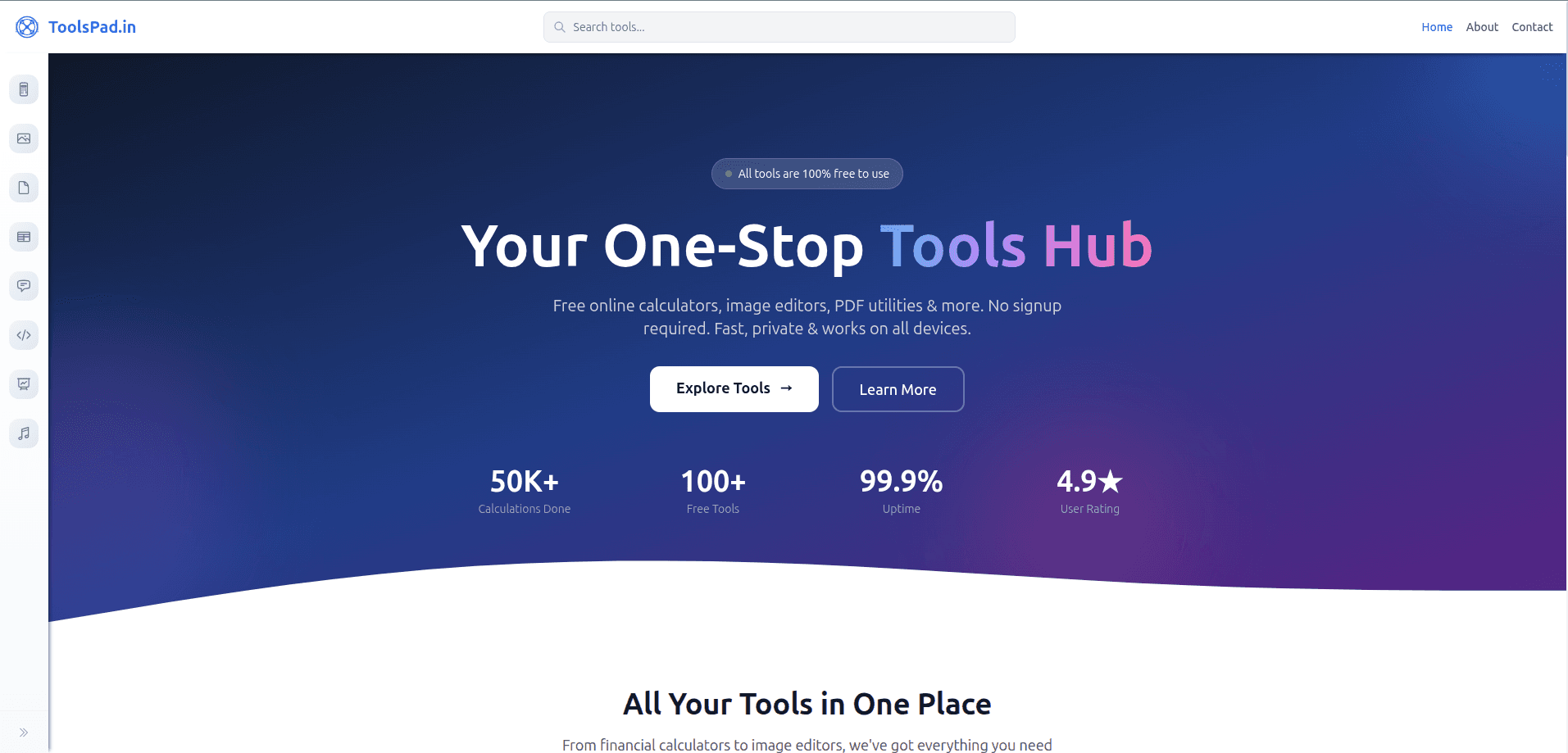 ToolsPad.in screenshot 1