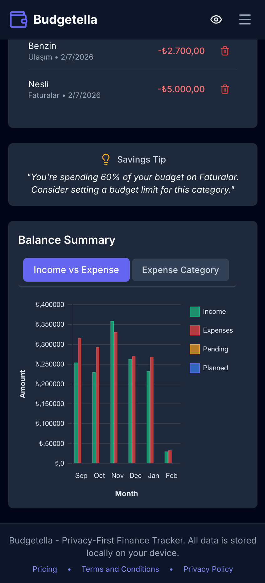 Budgetella screenshot 4