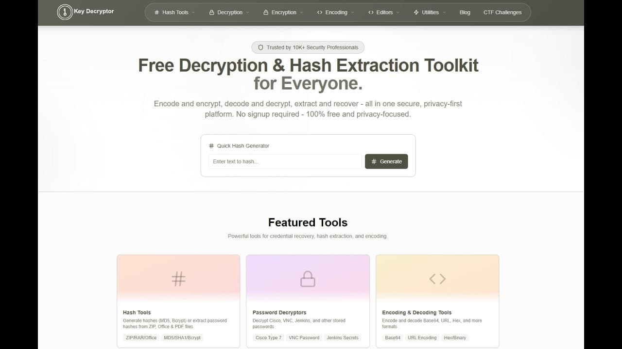 Key Decryptor screenshot 1