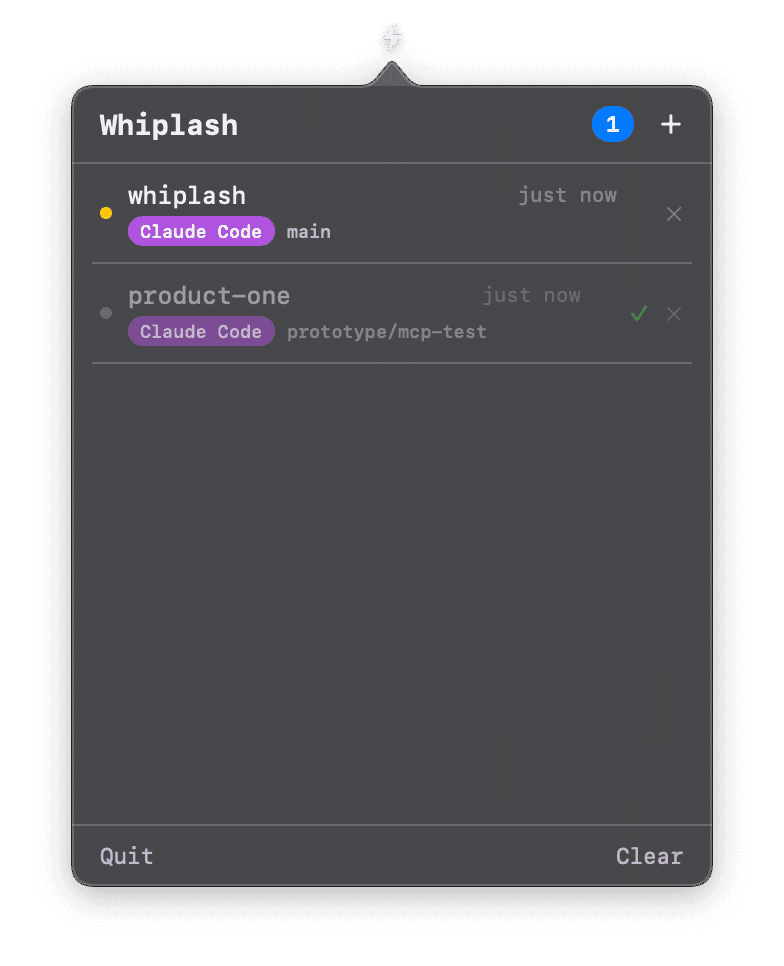 Whiplash — Agent Task Tracker screenshot 1