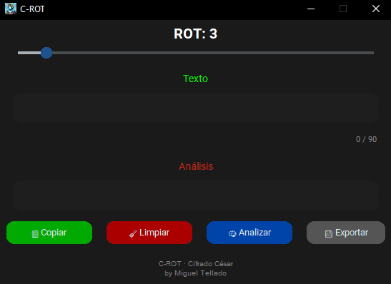 Cifrado César   C-ROT screenshot 2