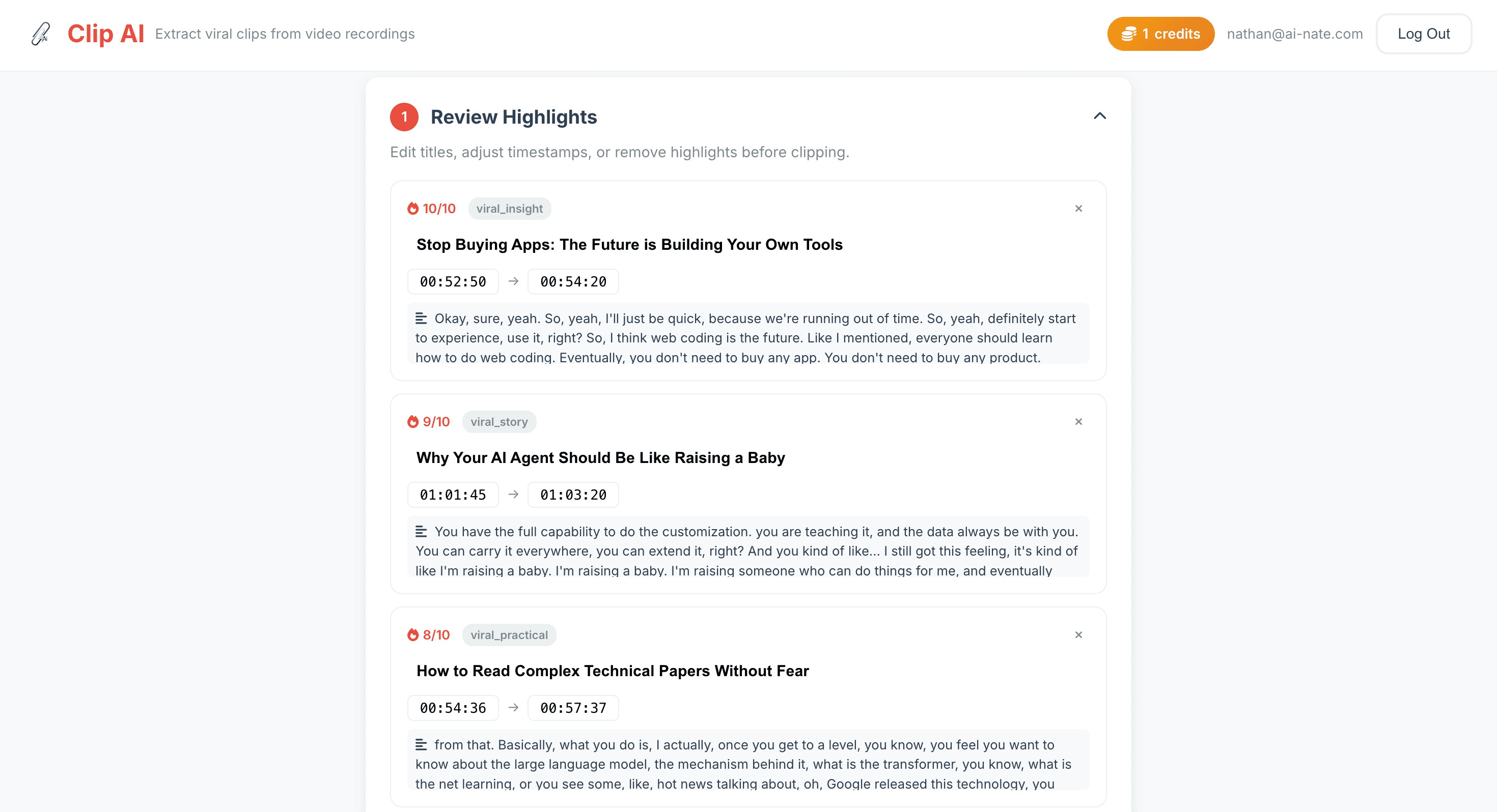 Clip AI screenshot 4