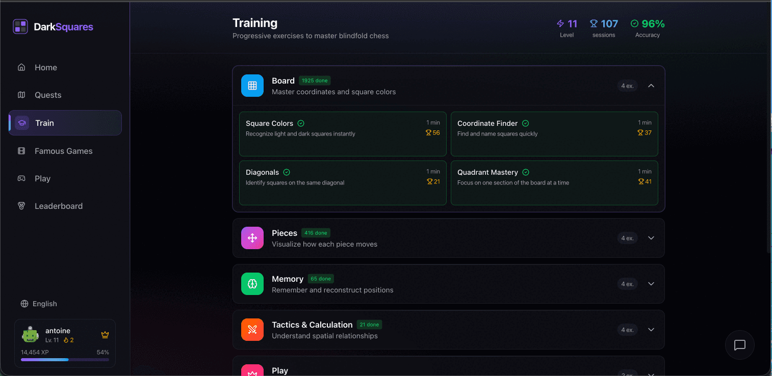 Dark Squares screenshot 1