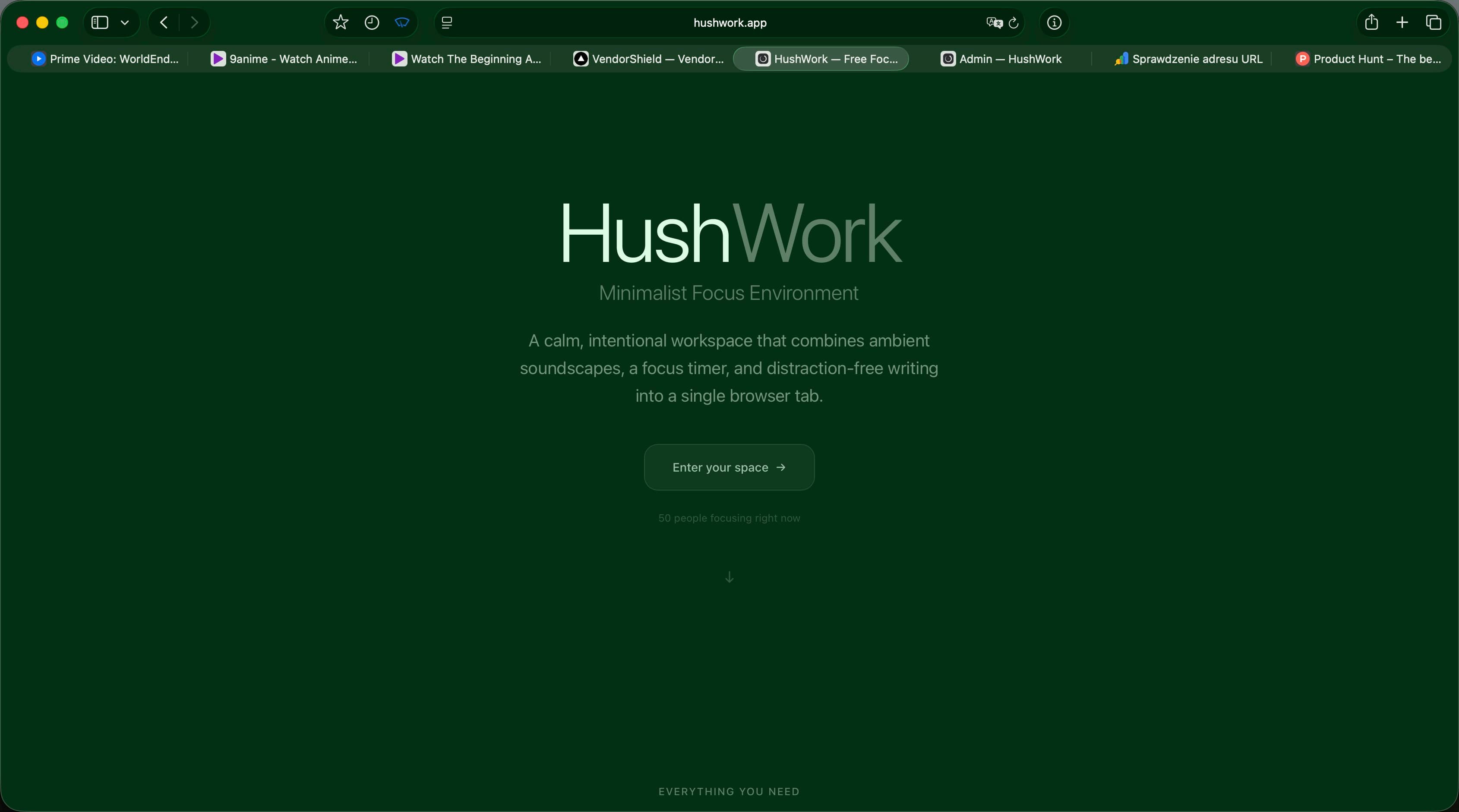 HushWork screenshot 2