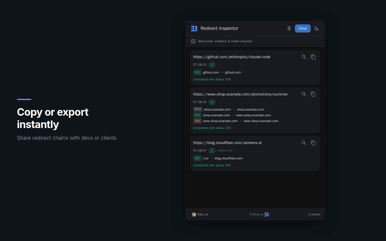 Redirect Inspector screenshot 4