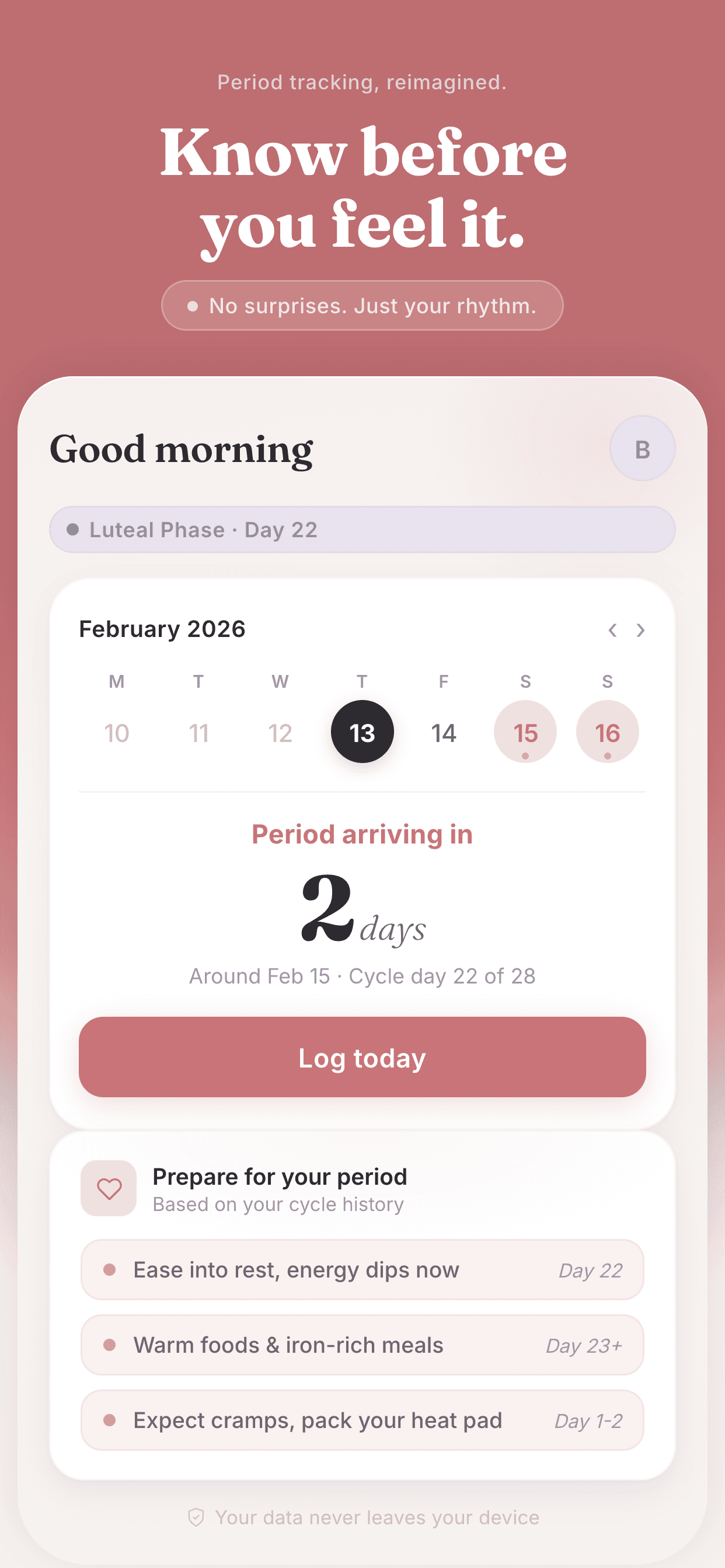 Phases: Cycle Syncing screenshot 1