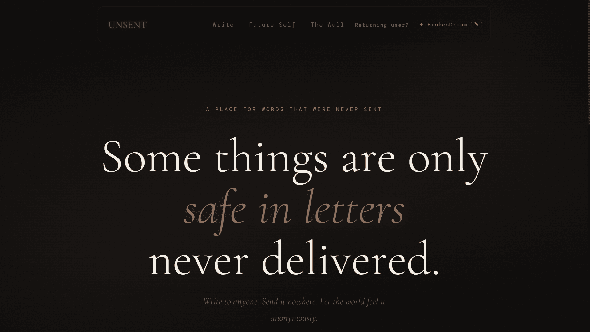 Unsent Letters â€” Words That Never Left screenshot 1