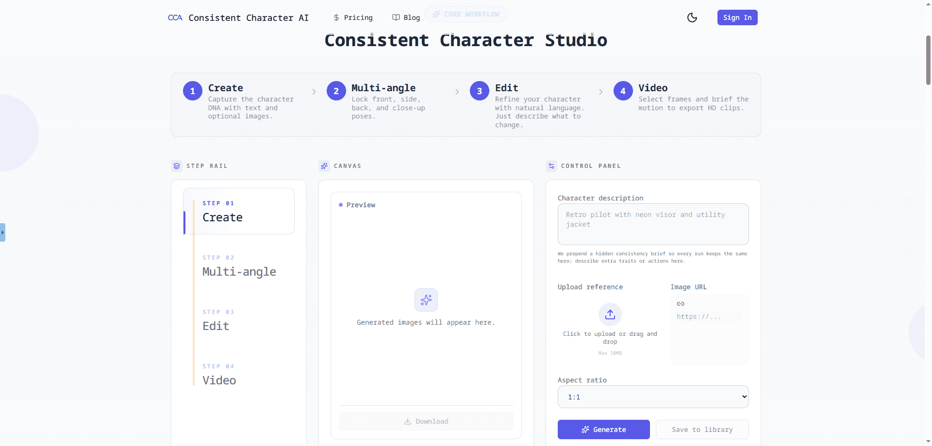 Consistent Character screenshot 2