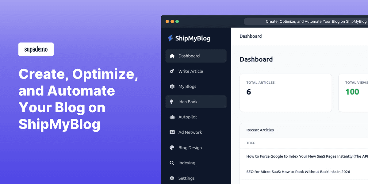 ShipMyBlog.com screenshot 1