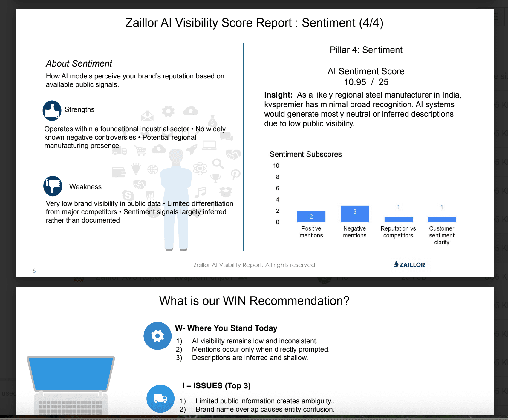 Zaillor AI Visibility Score & Report screenshot 4