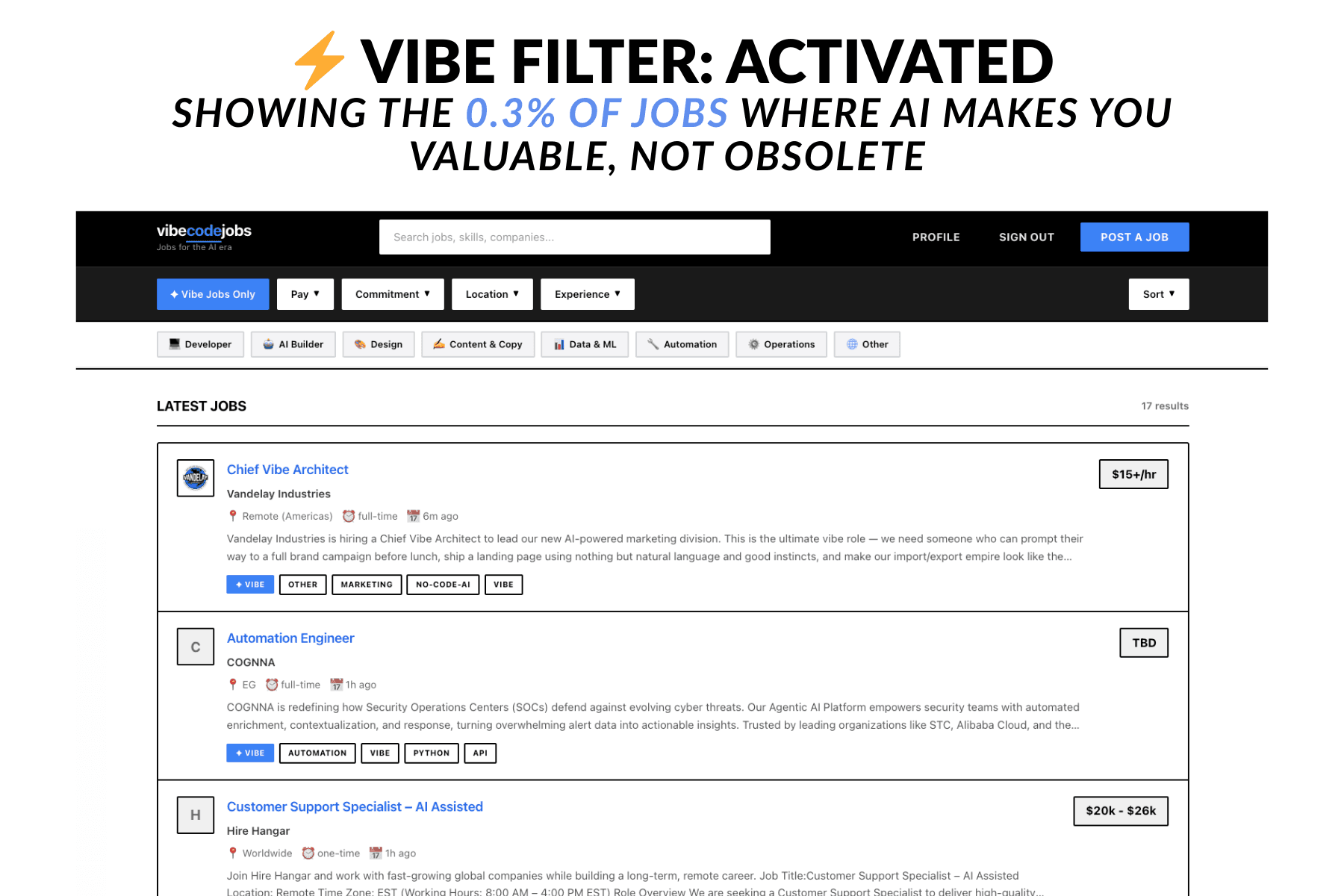 Vibe Code Jobs screenshot 3
