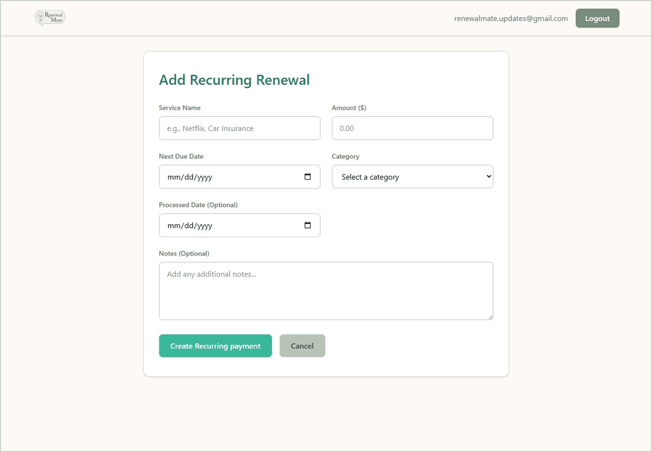 RenewalMate screenshot 2